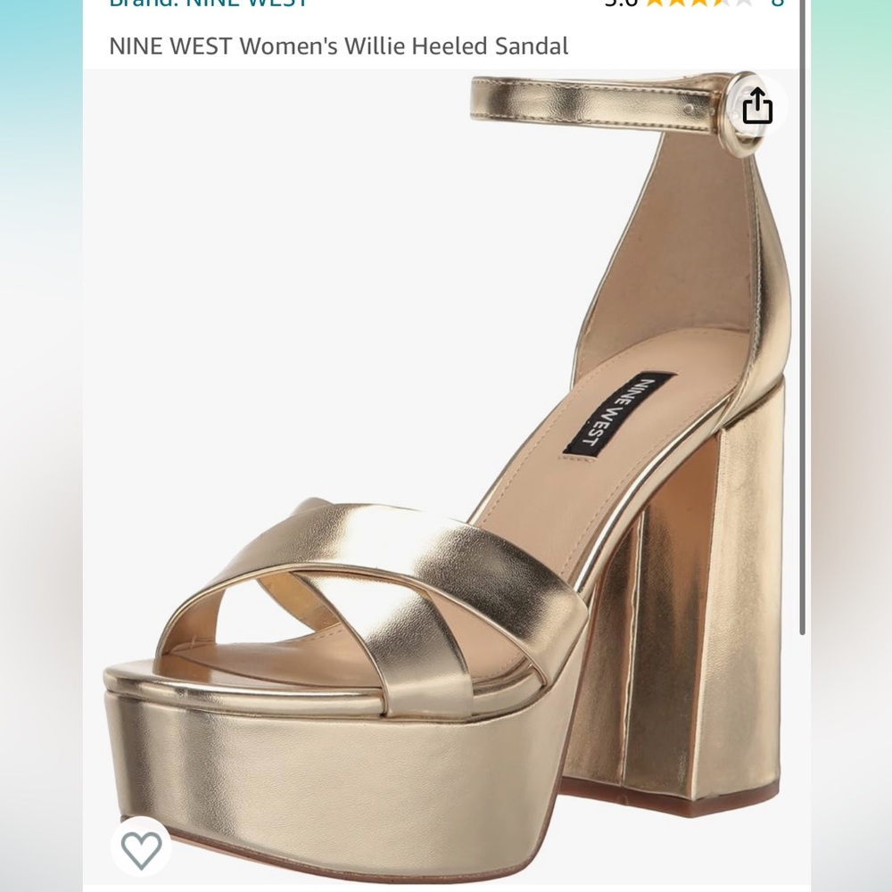 Nine West Willie heel gold